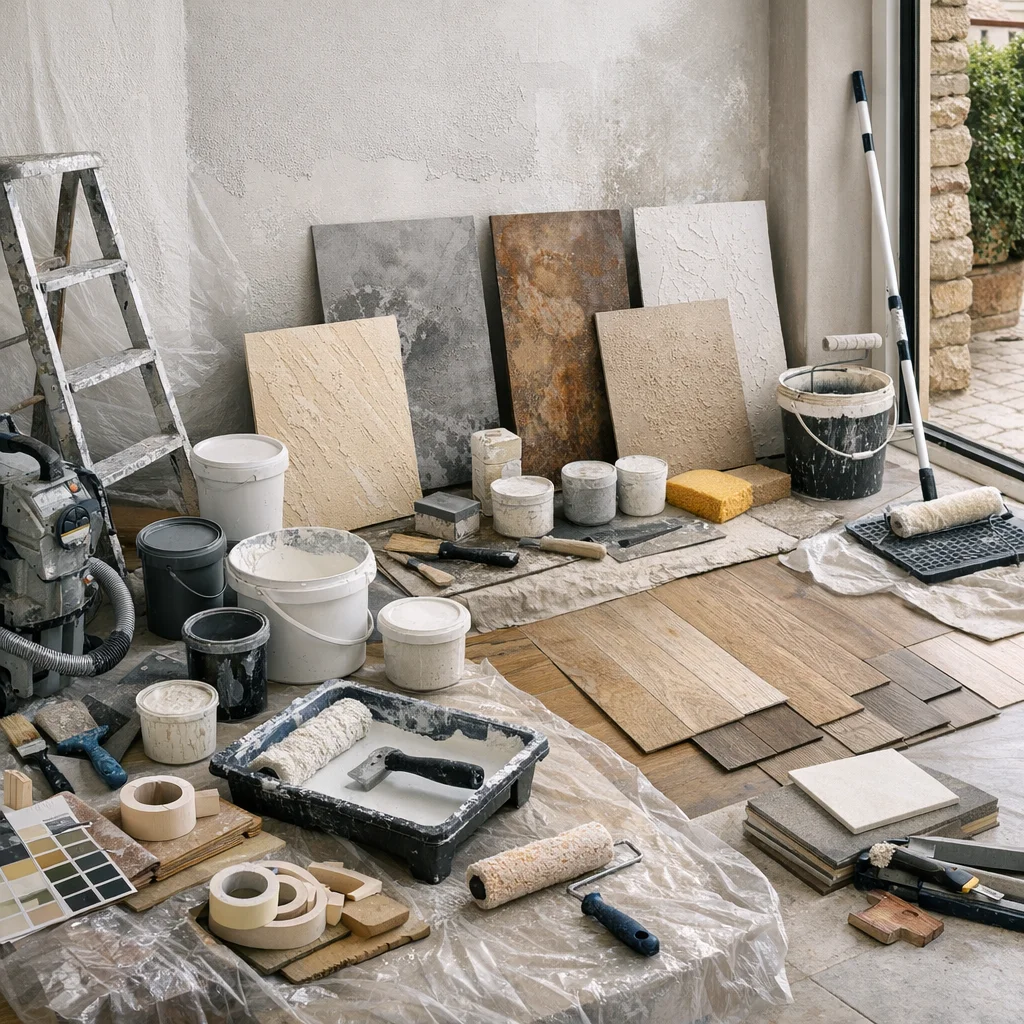 Équipe France construction service sur un chantier de rénovation en Val-d'Oise